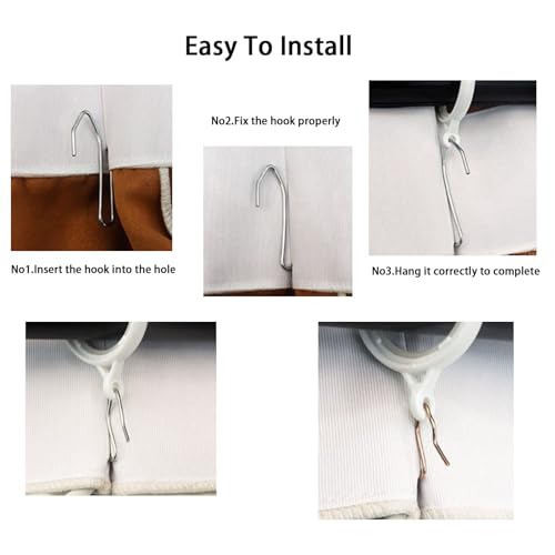 TA-VIGOR 60Pcs Pinch Pleat Curtain Hooks, Metal Pins-On Drapery Prong Hooks for Window Curtain Door Curtain and Shower Curtain - Image 4