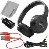 JBL Bags JBL Tune 660NC Wireless On-Ear Headphones (Black) with Active Noise Cancellation, Audio Cable, Charging Cable, Wall Adapter and Cloth