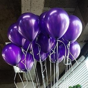 Balloonistics 10 Inch HD Metallic Shiny Balloons for Birthday Decoration, Decoration for Weddings, Engagement, Baby Shower, 1st Birthday, Anniversary, Birthday Party (Pack of 50) (Purple) - Image 2 thumbnail