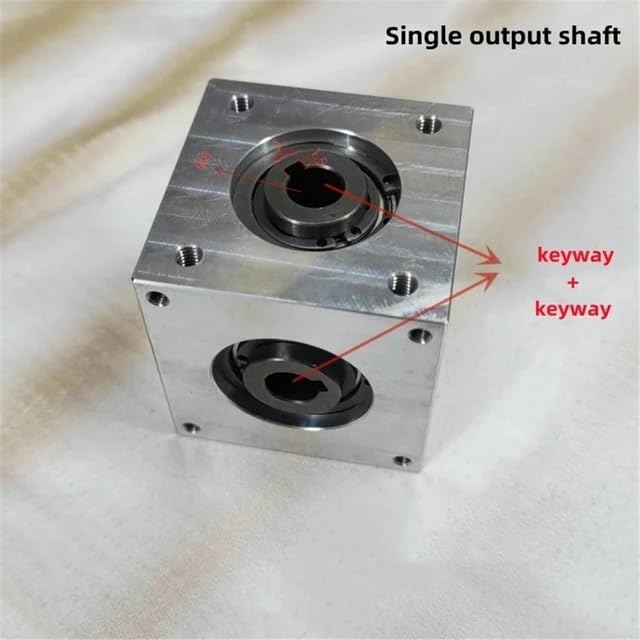 Angle Steering 1pc 90 Degree Bevel Gear Angle Device 1:1 Ratio Single Output Shaft Right Angle Reversing Gearbox 8mm Keyway Hole Gearbox Driving Change