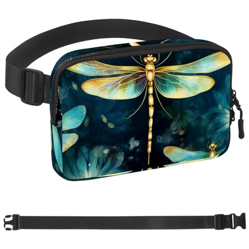 Riñonera de libélula para correr ajustable y bolsa cruzada deportiva multicolor 13