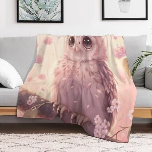 Couverture hibou plaid flannel douce chaude grand lit canapé lavable en machine