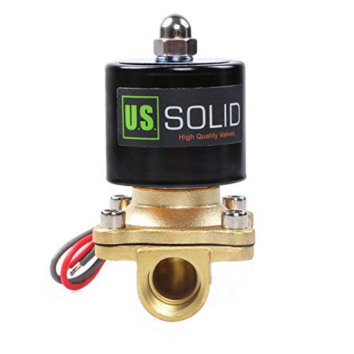 1/2" Brass Electric Solenoid Valve 24V AC Normally Closed G Thread VITON Gasket Solenoid Valve by U.S. Solid.