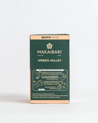 Image of Makaibari Green Valley Apoorva Finest Darjeeling Black Loose Tea Leaves 250 Gm | Premium Darjeeling Single Estate | Muscatel Fruity Top Notes | 125 Cups