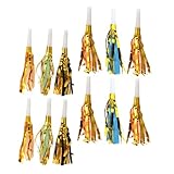 DOITOOL Matracas de Fiesta para 30 Piezas Flecos de Silbatos para Cumpleaños y Eventos Infantiles Juguetes para Hacer Ruido y Ambientar Celebraciones