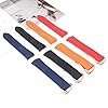 BBZ 20mm 22mm Curved End Rubber Watch Band Compatible with Omega Seamaster 150/300/600 Speedmaster Planet Ocean Sports Silicone Strap Bracelet #4