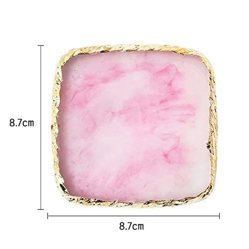 Knfut Coasters， Drink Coaster-Nail Art Palette-Coffee Bar Decorations- Cup Mat Imitation Agate Pad For Jewelry Display Color,1 Pcs (Color : Pink) #TOP6