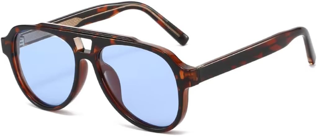 Fashion Double Bridges Men Sunglasses Retro Women Trending Shades Uv400