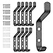 ELEPRUC 10-Stück Garderobenhaken, Kleiderhaken Wand mit Schrauben, Metall Haken für Jacken, Mäntel, Mützen, Schals, Handtücher, Handtaschen, Wandhaken für Badezimmer, Schwarze