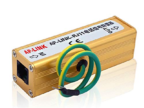 Tekit Telephone Fax RJ-11 RJ11 Surge Protector Thunder Lightning Arrester Protection Device RJ...