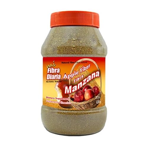 Mi Fibra Diaria Apple Fiber Powder, 21.9 Oz, Fibra Para El Estreñimiento Relief, Fiber Supplement Powder for Digestive Health, Supports Regularity, Natural Dietary Fiber Source Manzana Apple Fiber