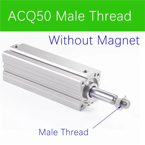 Vérin pneumatique ACQ50 filetage mâle compact course étendue