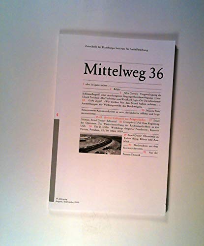 Zur Kommunikation des Beschweigens. Mittelweg 36, Zeitschrift des Hamburger Instituts für Sozialforschung, Heft 4/2010 für 13,50 EUR bei amazon.de Bild: Zur Kommunikation des Beschweigens. Mittelweg 36, Zeitschrift des Hamburger Instituts für Sozialforschung, Heft 4/2010 für 13,50 EUR bei amazon.de