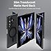 JMIMAOWO for Samsung Z Fold 7 Case Magnetic, [Compatible with MagSafe] [Military-Grade Protection], Galaxy Z Fold 7 Case Translucent Slim Fit Shockproof Protective Phone Cover for Z-Fold7, Black