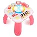 Cemirk Baby Activity Table, Baby Musical Toys 6-12 Months, Activity Center for 1 2 3 Years Old Pink(Size:30 * 30 * 30cm)