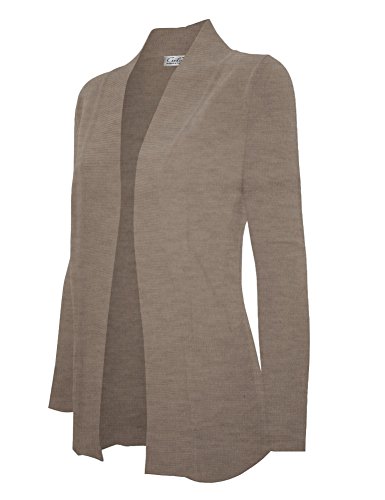 Image of Cielo Women's Solid Basic Open Front Pockets Knit Sweater Cardigan