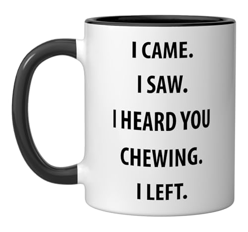 Taza cerámica divertida Misophonia 11 onzas negro/blanco miniatura 1