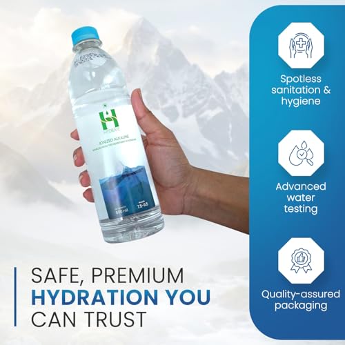 Image of Hydrate Alkaline Water | Pack of 24, 500 Ml Each | 8.5 pH Ionized Water with Essential Minerals | Boosts Hydration, Energy & Metabolism | Reduces Acidity & Fatigue | Improves Digestion & Skin Health*
