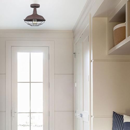 Image of DAYCENT Semi Flush Mount Ceiling Light Barn Style Light Fixtures