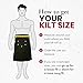 UT Kilts Deluxe Utility Kilt for Men, Adjustable Poly-Cotton Modern Kilt for Scottish Attire, with Elegant Studded Front Apron & 4 Pockets, 23
