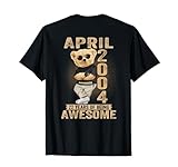 (ON Back) April 2004 22nd Birthday 22 Years Teddy Bear T-Shirt