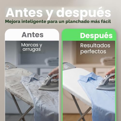Miniatura 8 de Simplysmooth Acolchado Para Tabla De Planchar Tamaño Xxl 150 X 55 Cm Recortable Y Adaptable, Relleno Extra Grueso 8 Mm Y 700 G M , Base Ideal Para Fundas Y Planchado Al Vapor
