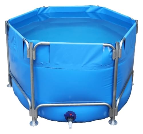 Réservoir d'eau d'aquaculture, citerne, cadre en acier, multifonction, toile PVC, bassin à poissons temporaire, bassin de piscine d'aquarium avec support, grand réservoir d'eau, bassin de pi