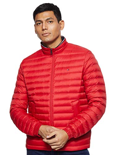 Tommy Hilfiger Packable Down Jacket Chaqueta, Rojo (Haute Red 611), Large para Hombre