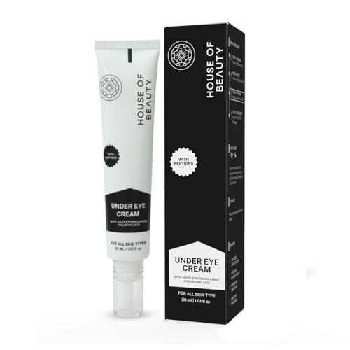 HOUSE OF BEAUTY Under Eye Cream with Juven-Eye Peptide, Hyaluronic Acid and Niacinamide for Dark Circles, Fine Lines, Dehydration and Puffy Eyes for Men & Women - (30 ml)