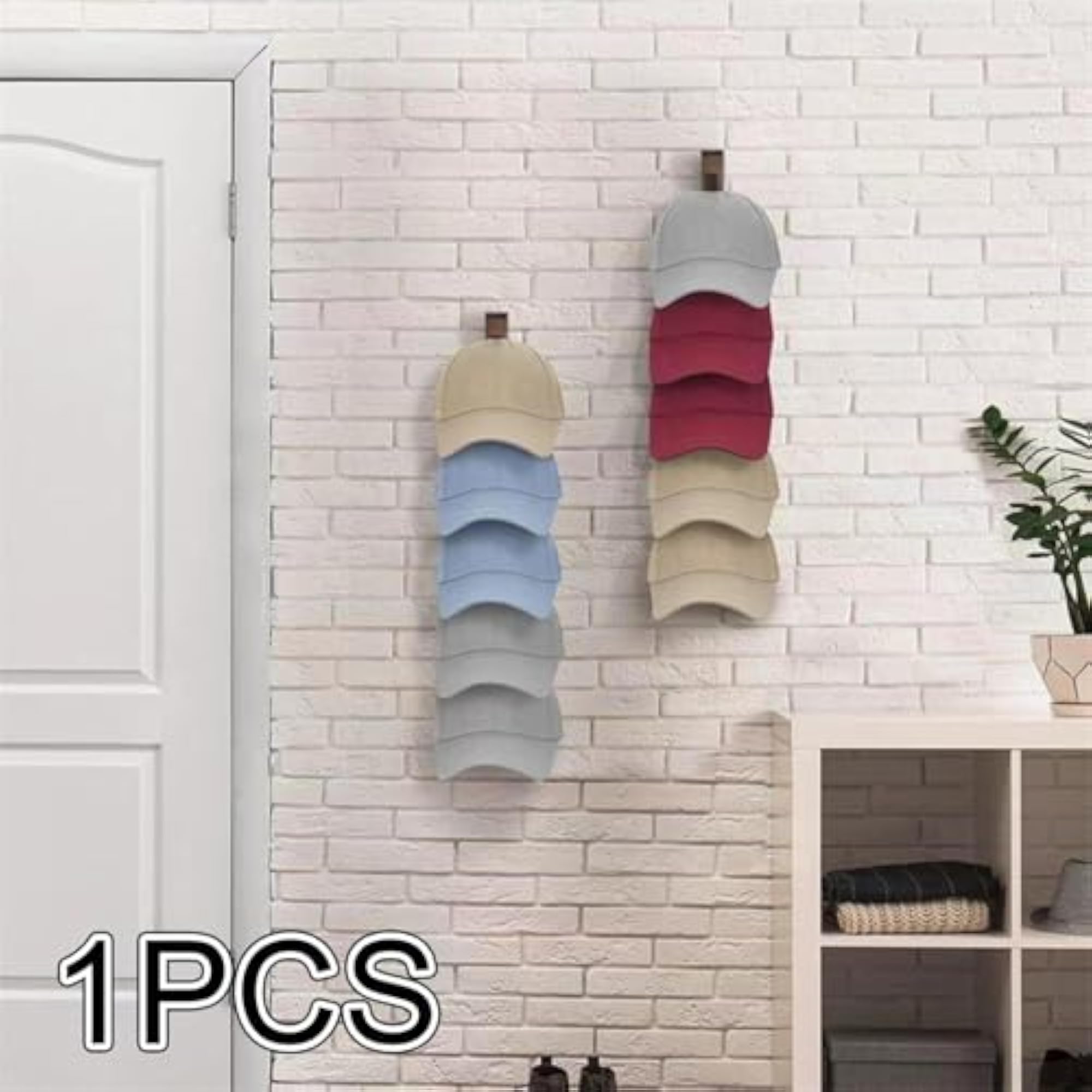 Decorative Wood Baseball Hat Rack for Home Entryroom