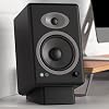 HumanCentric Desktop Speaker Stands Wedge, Desk Speaker Stands for Medium Speakers, Anti Vibration Silicone Angle Wedge Speaker Riser for Computer, Bookshelf, Studio Speaker Stand, Black, Medium #5