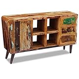 kateryy credenza in legno massello di recupero 150x40x86 cm, cassettiera, credenza, squisito mobile fatto a mano per arredare con stile