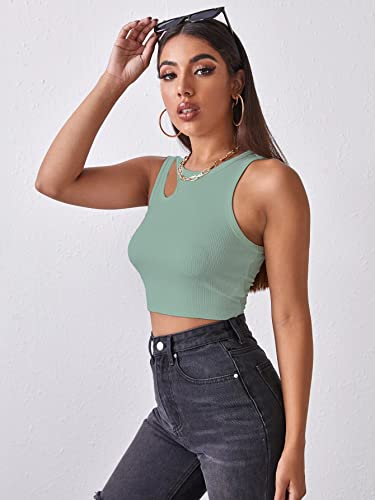 Image of Shasmi Women's Striped Slim Fit Crop, Ribbed, Stylish Tank Top, Soft and Comfy Fabric has Some Stretch