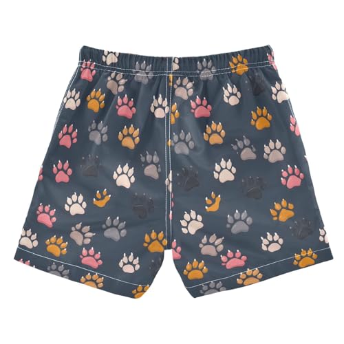Boys Swim Trunks Quick Dry UPF 50+ Beach Board Shorts Kids Bathing Suits Swimsuit 2T Footprint2
