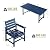VONZOY Patio Dining Chairs Set of 5, HDPE Outdoor Furniture Set, Outdoor Dining Set for Garden, Backyard, Poolside (Blue, 4 Chairs)