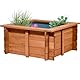 dobar 29236FSCe Hochteich Square - Gartenteich aus robustem Holz - Miniteich für Garten/Terrasse/Balkon - Teich für den Garten inkl. Teichfolie - 78 x 78 x42 cm, Braun