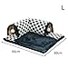 ＫＬＫＣＭＳ Creative Pet Cat Tunnel Bed Interactive Play Toy Ferrets Rabbit Bed Tunnels Durable Cat Activity Rug Toy Playing Hut for Cats, Black L
