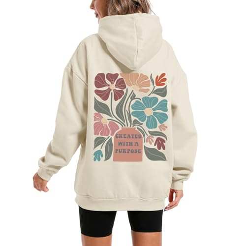 Women's Floral Graphic Bible Verse Boho Hoodie - image 1