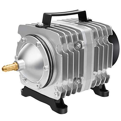 AquaMiracle Commercial Air Pump 80W-1400GPH Super Power Electromagnetic Hydroponic Air Pump, Pond Aerator, Fish Tank Air Pump, Also for Fish Farm and Seafood Restaurant