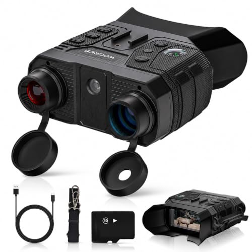 Image of Night Vision Goggles, 4K Night Vision Binoculars for Adults, 36MP Photo, 5000mAh Rechargeable Battery, 1300FT Viewing, 8X Digital Zoom, Flashlight & Compass for Camping & Outdoor Use