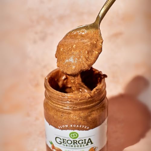 Georgia Grinders Honey Roasted Almond Creamy Gourmet Nut Butter Spread, Non-GMO, Gluten Free, No Palm Oil, No Added Sugar, Vegan Friendly, 12 Ounce (1 Pack)