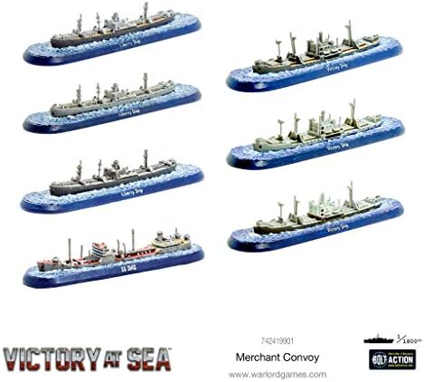 Warlord Games Victory at Sea Accessories Merchant Convoy-EN, Grey, 3 mm x 10 mm x 50 mm - Image 3