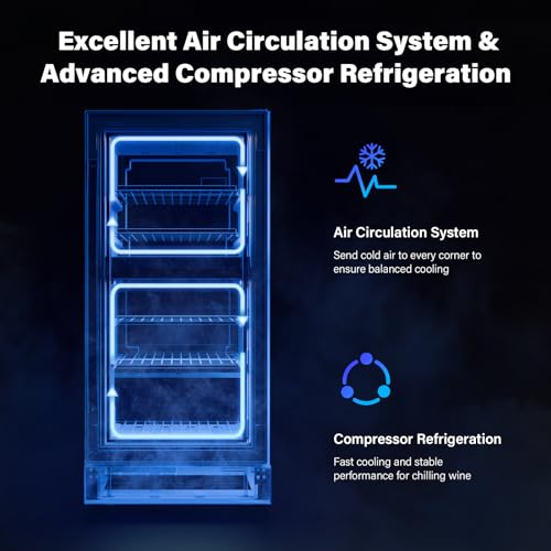 Image of ROVSUN 26 Bottle Wine Fridge, Dual Zone Wine & Beverage Refrigerator w /Independent Temp & LED Control Panel, Built-in /Freestanding /Under Counter Wine Cooler Chiller for Red White Wine /Champagne /Beer