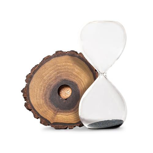 Blackswan Magnetic Hourglass Sand Timer | Natural Live Edge Walnu...