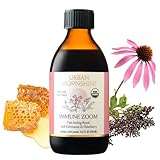 Urban Moonshine Immune Zoom - Fast-Acting Immunity Boost - Organic Elderberry Syrup - Echinacea - Raw Honey - Certified Organic - Natural - 8.4 Fl Oz