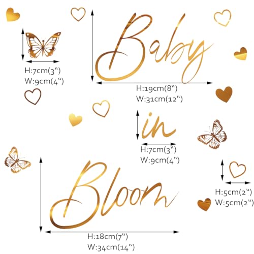 Vinilo Decorativo Baby Shower Dorado 12x24 pulgadas miniatura 4