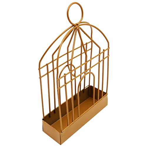 ZONADAH Retro Birdcage Mosquito Coil Holder Metal Mosquito Coil Stand Mosquito-Repellent Incense Holder for Indoor or Outdoor Garden Balcony Camping Gold Colour - Image 3