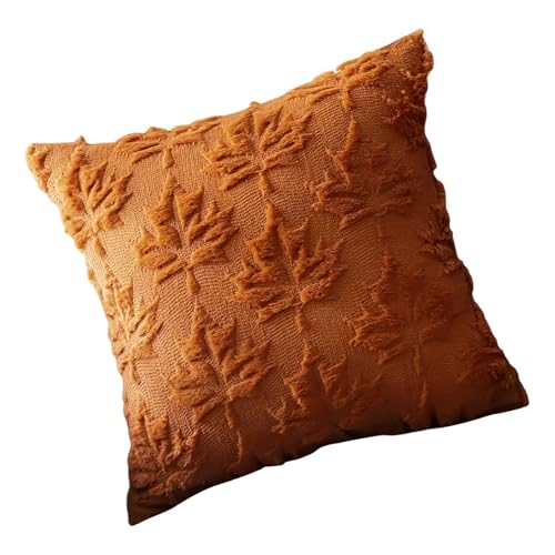 Genérico Funda de Cojín Otoño | Funda De Cojín con Hojas De Arce para Acción De Gracias - Decoración Otoñal Extraíble para Silla Salón Yoga Sofá | Dormitorio Habitación Apartamento Infantil