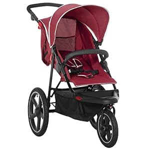 HOMCOM Baby Stroller Pushchairs 2 in 1 Lightweight Travel Pram Buggy Foldable with Reversible Seat, Fully Reclining Backrest, from 0 to 3 Years, 0 to15kg, Red