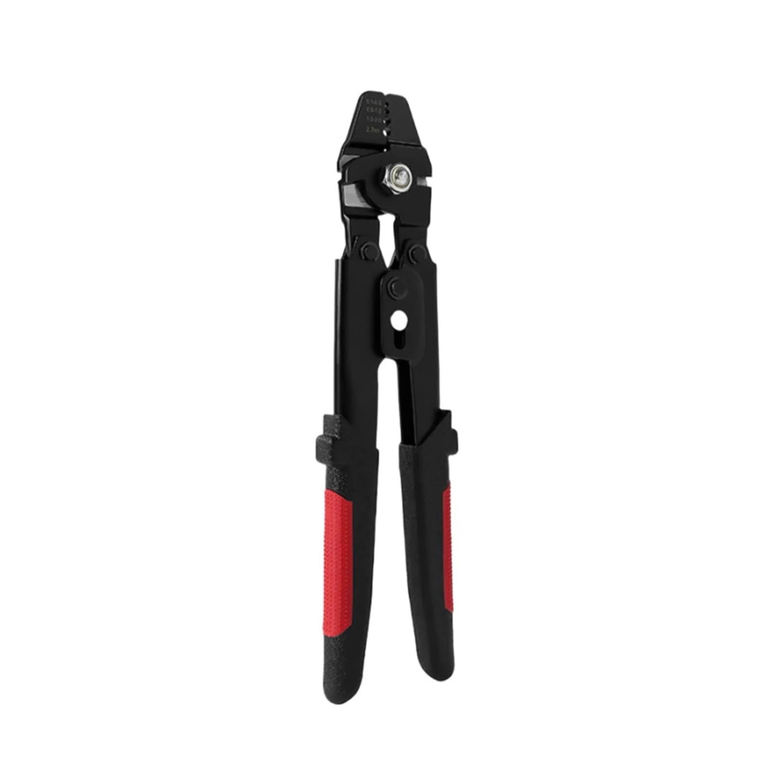 Qxbfndc Black Pliers Crimping Tool Up To 2.2Mm Crimping Plier Wire Rope Swager Crimper Fishing Crimp Tool Aluminum Double Barrel Ferrule Crimping Loop Sleeve Kit(Black Pliers)